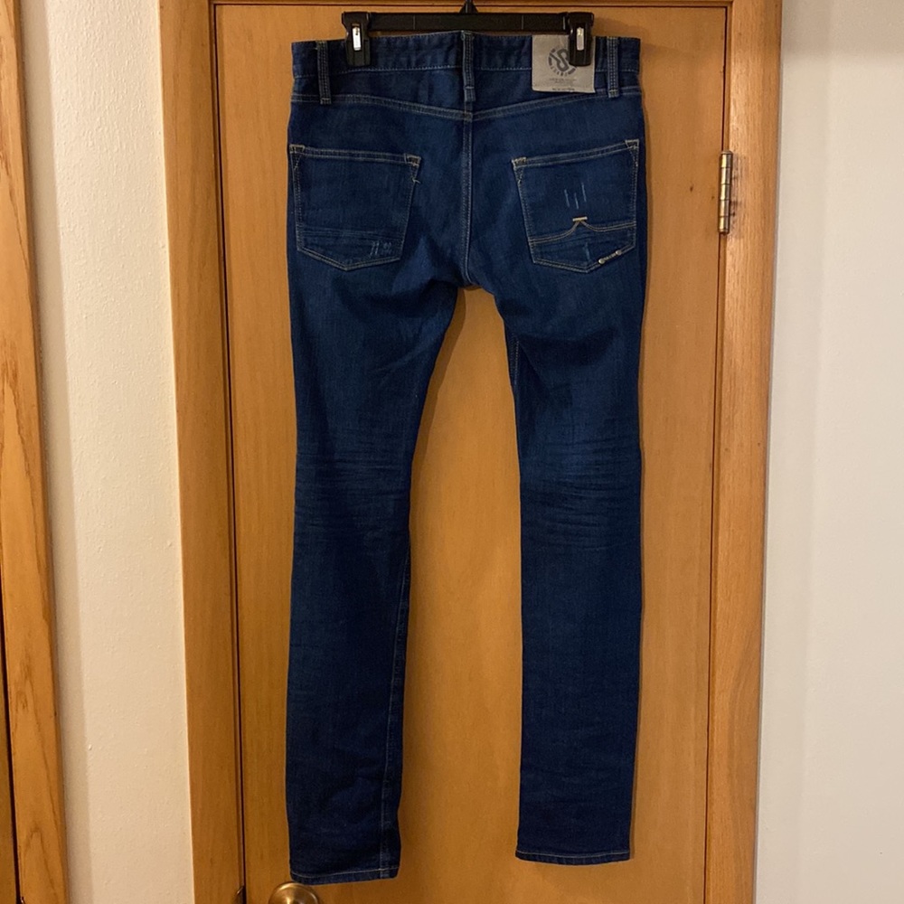 RA-RE Collectors Jeans Rag Recycle Rag Restyle Button Fly Slim Jeans Size 30 - Picture 6 of 14